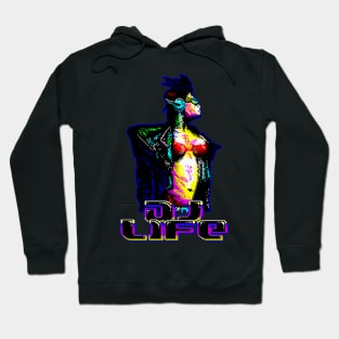 DJ Life Dance Techo House Music 8 Bit Art Hoodie